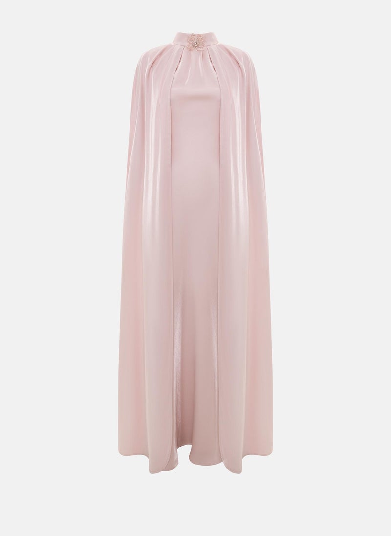 Lichi Maxi viscose dress with floor-length cape - Image 2